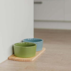 Hobnob Ceramic Dog Bowl Addis Green